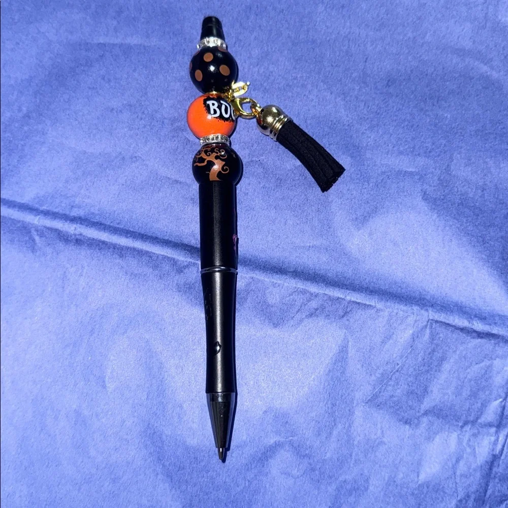 Black Pen with Halloween Charms